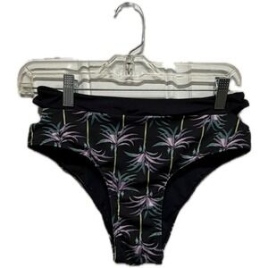 Track & Field Bananeira Tropical Print High Waisted Bikini Bottom Size 3 Medium